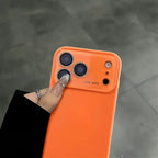 Burgundy High Quality Skin Feel Glass Lens Phone Case for Iphone 18 Pro Max 17 Air 17 Pro 17 16 15 14 13 12 Pro Max Shockproof Lens Protective Back Cover.Jn006