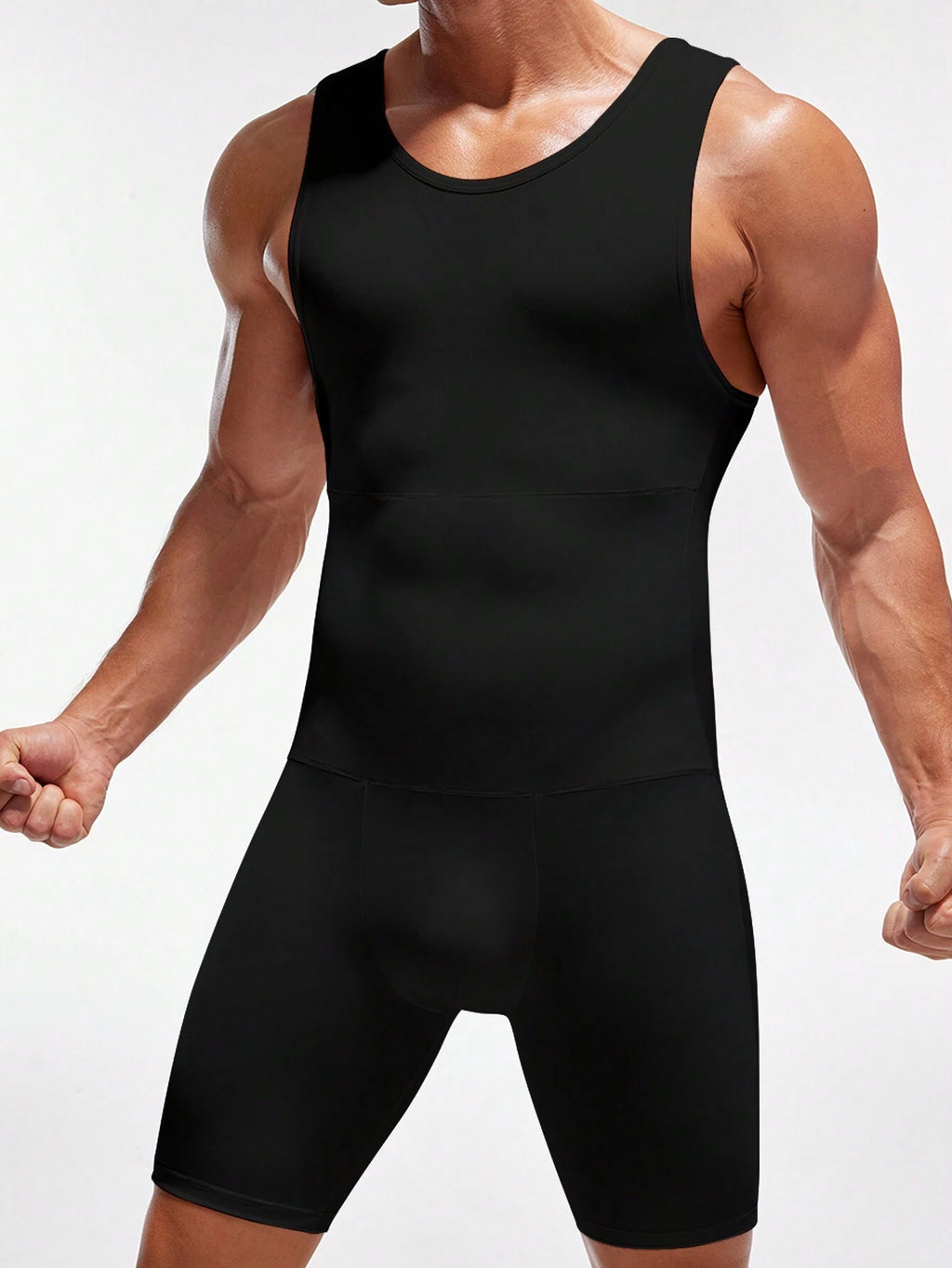 Men's High-Elasticity Wide Strap Body Shaping Romper
