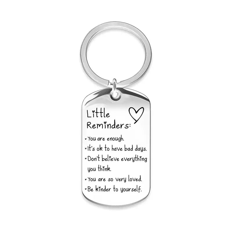 Women'S Minimalist Lightweight "You Are Enough" Slogan Keychain - Unisex Fashion Accessory, Gifts for Women, Gifts Adults, Slogan Keychains
