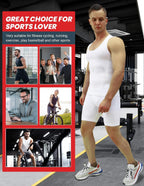 Men'S Compression Slimming Tank Top, Shaper Workout Shirt for Gym
