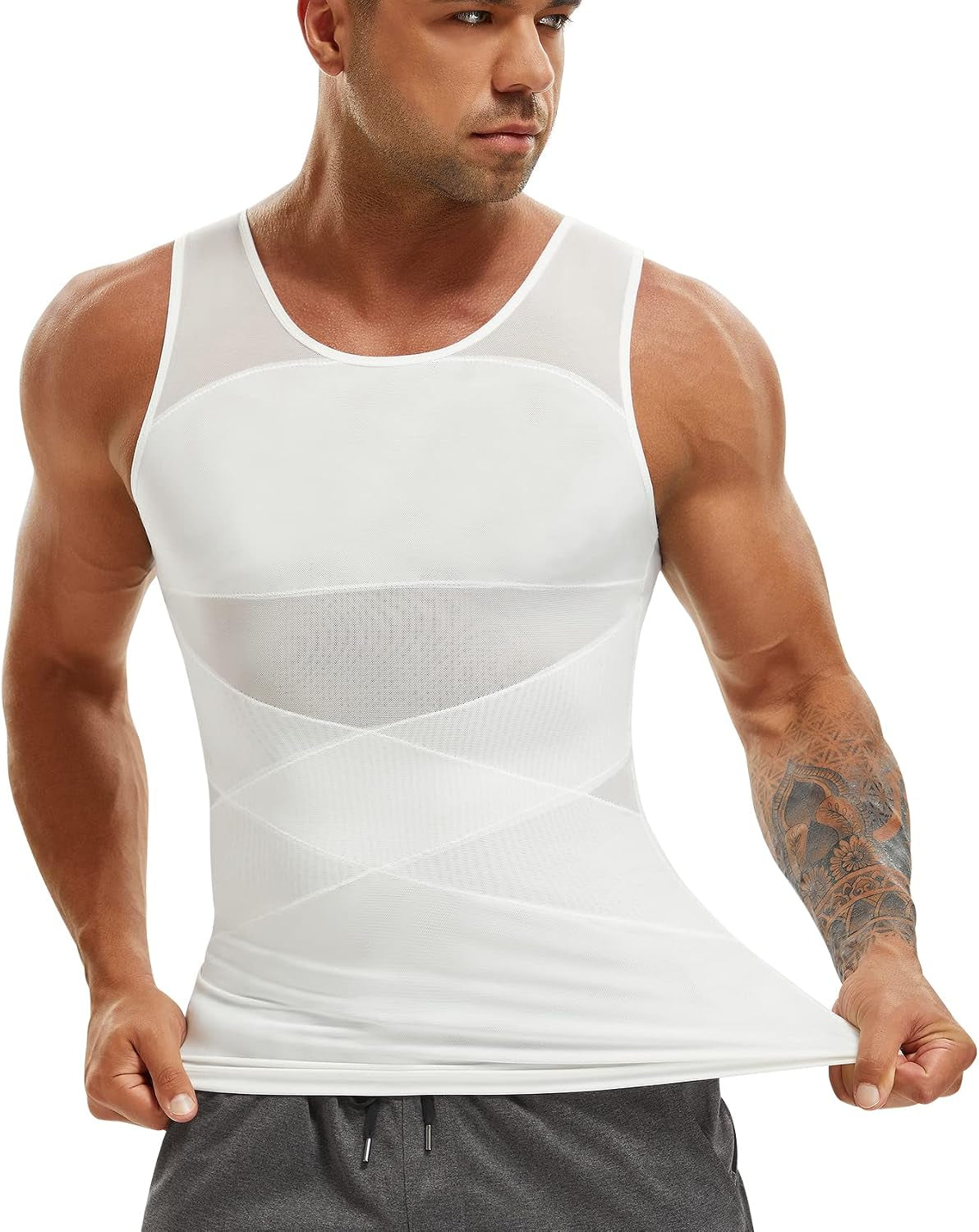 Compression Shirt for Men Slimming Undershirt Shapewear Tank Top