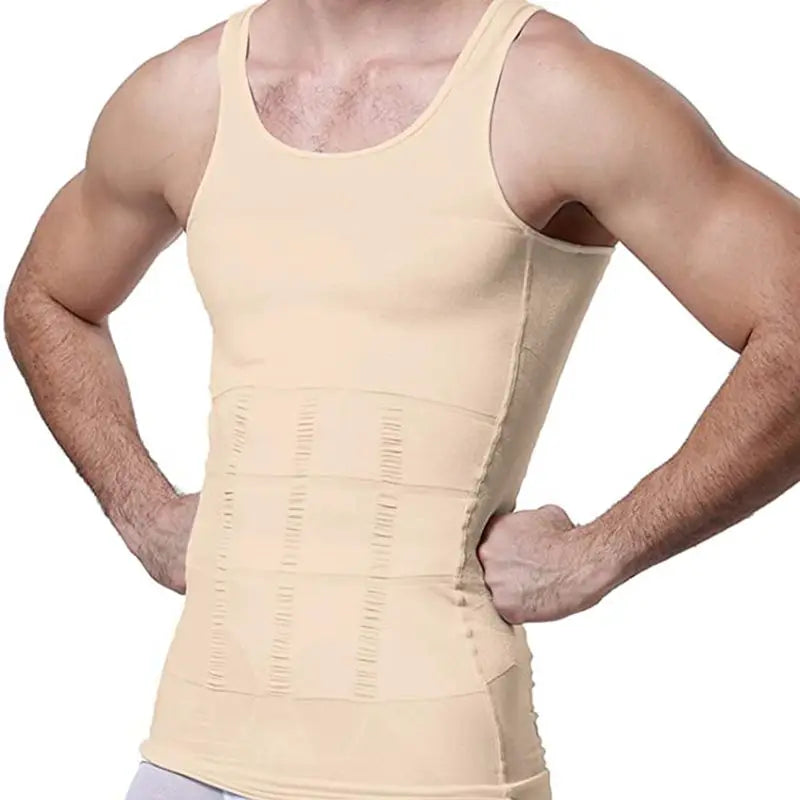 S-SHAPER Custom Men'S Body Shaping Shapewear Tank Tops Breathable Knitted Fitness Quick Dry Compression Sweat Vest