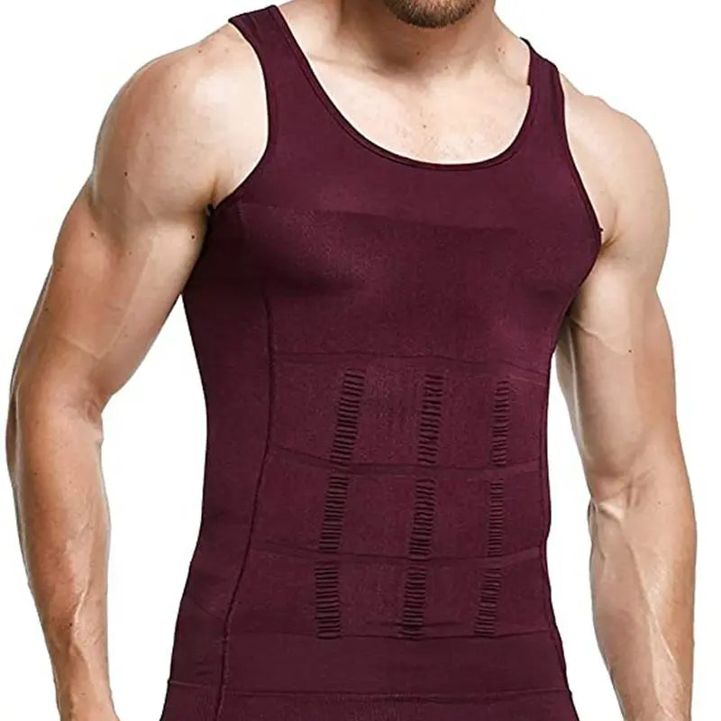 S-SHAPER Custom Men'S Body Shaping Shapewear Tank Tops Breathable Knitted Fitness Quick Dry Compression Sweat Vest