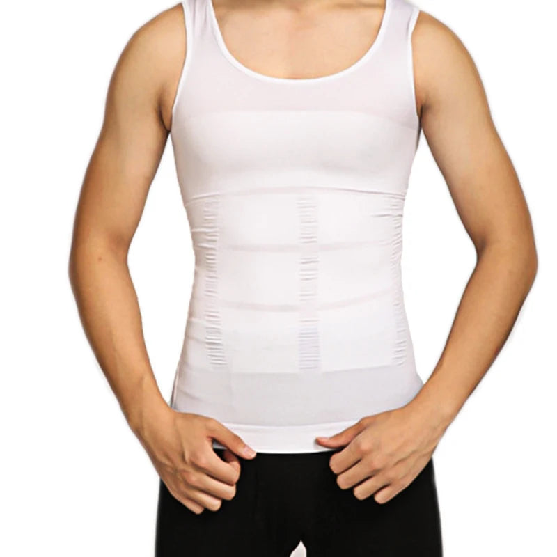 S-SHAPER Custom Men'S Body Shaping Shapewear Tank Tops Breathable Knitted Fitness Quick Dry Compression Sweat Vest