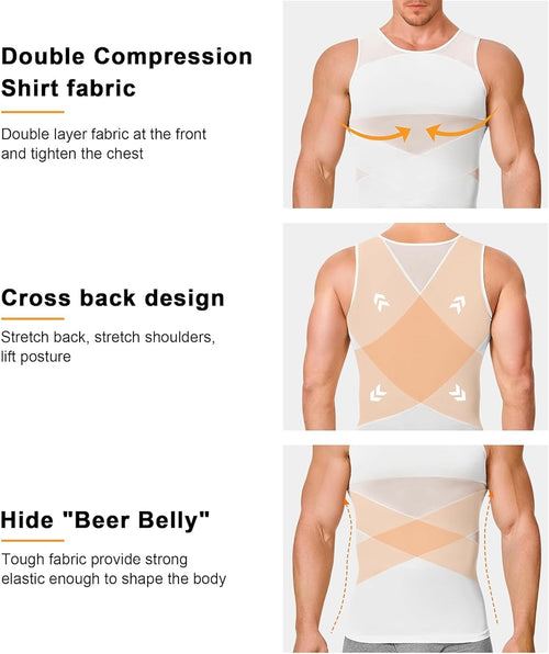 Compression Shirt for Men Slimming Undershirt Shapewear Tank Top